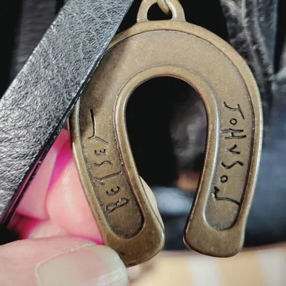 Vintage Betsy Johnson Chains Studs Croc Print Leather Multi-Sectional Punk Bag - Picture 10 of 16